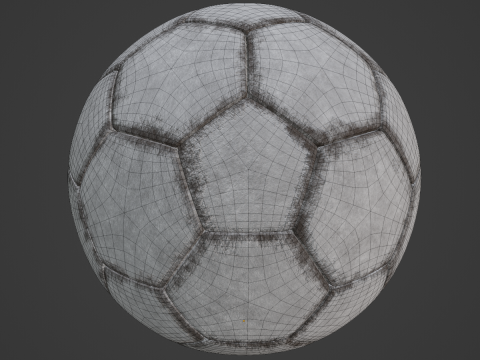 Dirty Soccer Ball 01 3D Model