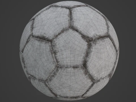 Dirty Soccer Ball 01 3D Model
