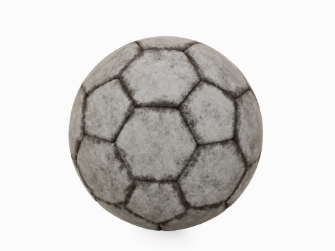 Dirty Soccer Ball 02 3D Model