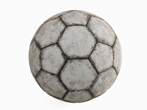 Dirty Soccer Ball 02 3D Model