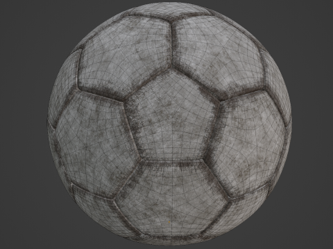 Dirty Soccer Ball 02 3D Model
