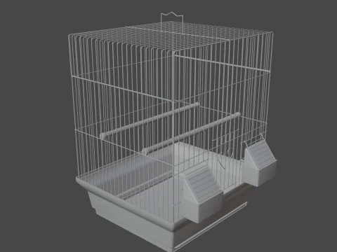 Birdcage Silver 3D Model