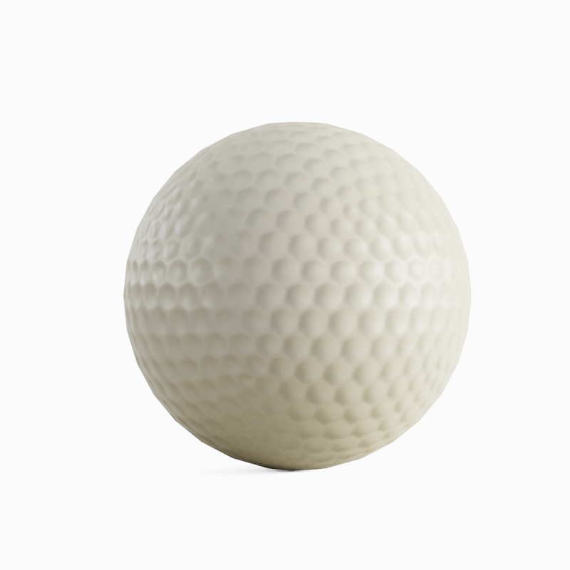 Golf Ball 02 3D Model .c4d .max .obj .3ds .fbx .stl .blend