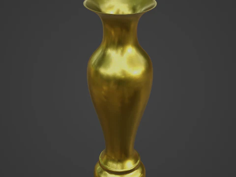 Classic Gold Vase 01 3D Model