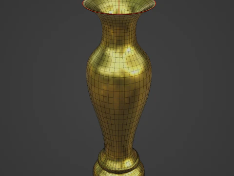 Classic Gold Vase 01 3D Model