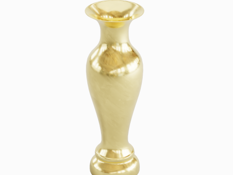 Classic Gold Vase 02 3D Model
