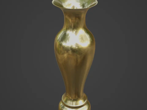 Classic Gold Vase 02 3D Model