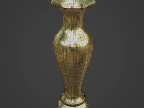 Classic Gold Vase 02 3D Model