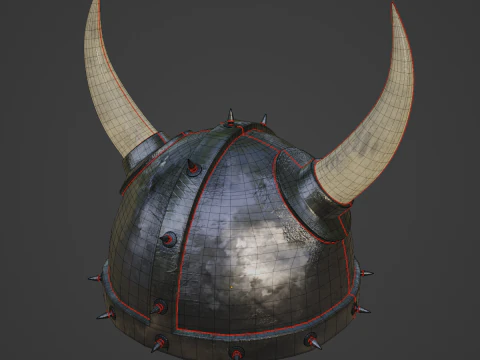 Viking Helmet B 01 3D Model
