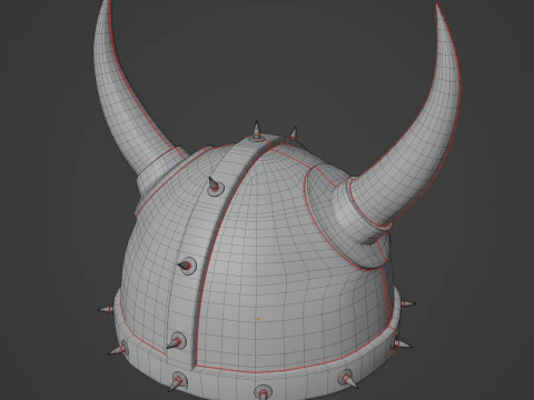 Viking Helmet B 01 3D Model
