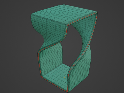 Twisted Stool for Childs 02 Modelo 3D