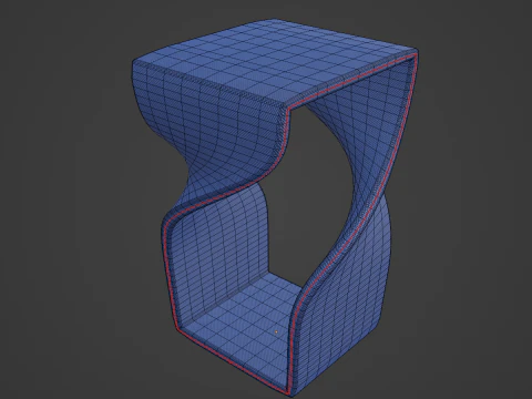 Twisted Stool for Childs 03 3D Model