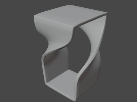 Twisted Stool for Childs 03 3D Model
