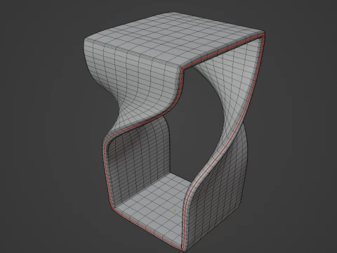 Twisted Stool for Childs 03 3D Model