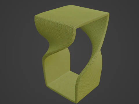 Twisted Stool for Childs 04 3D Model
