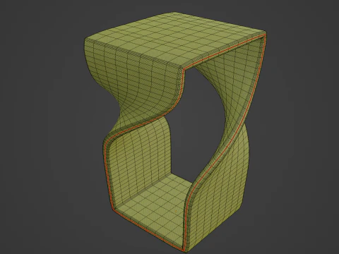 Twisted Stool for Childs 04 3D Model