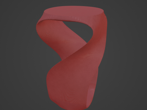 Twisted Stool for Childs B 01 3D Model