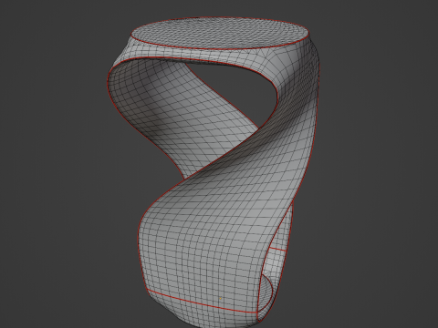 Twisted Stool for Childs B 01 3D Model