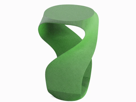 Tabouret torsad&eacute; pour enfant B 02 Modèle 3D