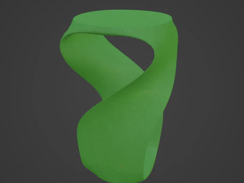 Tabouret torsad&eacute; pour enfant B 02 Modèle 3D