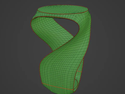 Tabouret torsad&eacute; pour enfant B 02 Modèle 3D