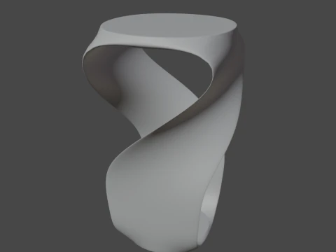 Tabouret torsad&eacute; pour enfant B 02 Modèle 3D