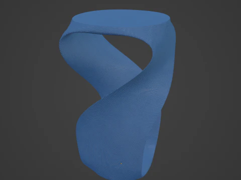 Twisted Stool for Childs B 03 3D Model