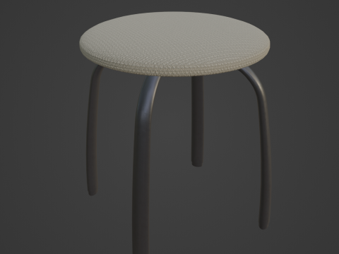 Steel Stool F 01 Modèle 3D
