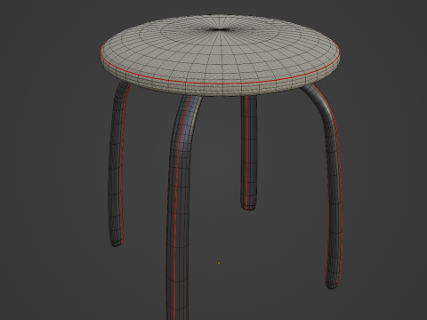 Steel Stool F 01 Modèle 3D
