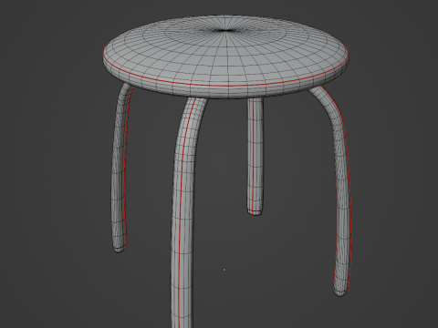 Steel Stool F 01 Modèle 3D