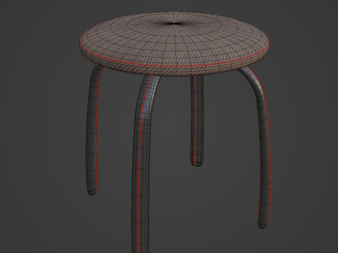 Steel Stool F 03 3Dモデル