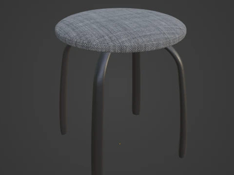 Steel Stool F 04 3D Model