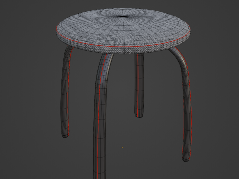 Steel Stool F 04 3D मॉडल