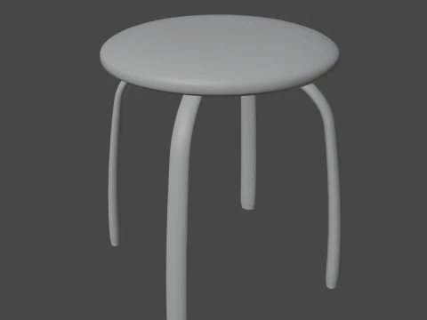 Steel Stool F 04 3D Model