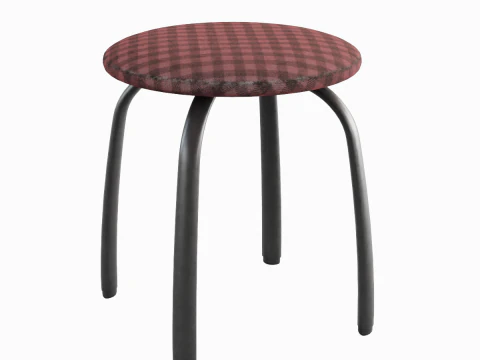 Steel Stool F 05 3D Model