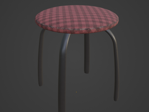 Steel Stool F 05 Model 3D