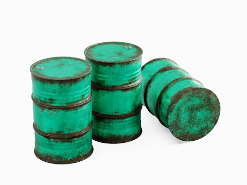 Used Steel Barrel 02 Modèle 3D