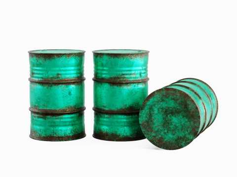 Used Steel Barrel 02 3D मॉडल