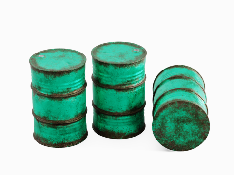 Used Steel Barrel 02 3D मॉडल