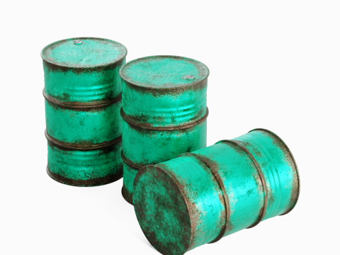 Used Steel Barrel 02 3D मॉडल