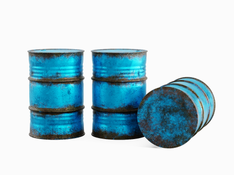 Used Steel Barrel 03 3D 모델