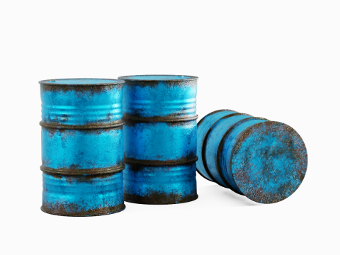 Used Steel Barrel 03 3D 모델
