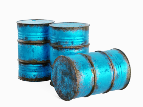 Used Steel Barrel 03 3D 모델