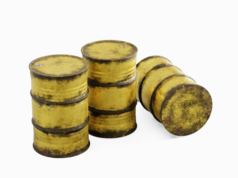 Used Steel Barrel 05 Modèle 3D