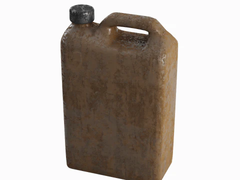 Old Plastic Canister 01 3D Model