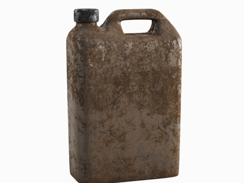 Old Plastic Canister 01 3D Model