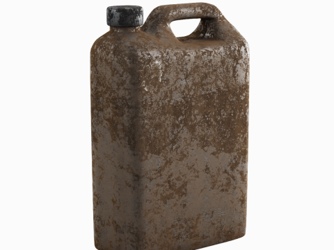Old Plastic Canister 01 3D Model