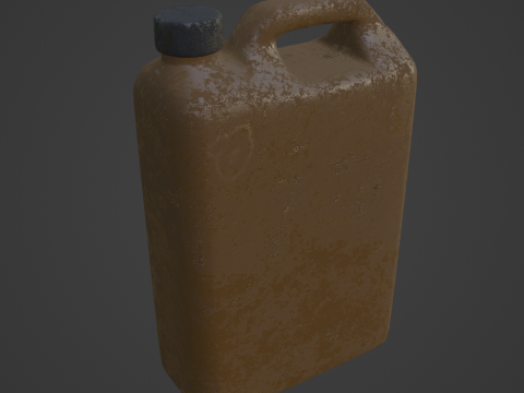 Old Plastic Canister 01 3D Model
