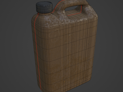 Old Plastic Canister 01 3D Model