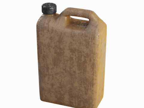 Old Plastic Canister 02 3D 模型